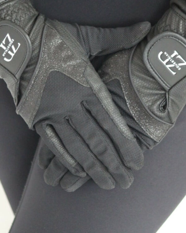 Riders 4 ZP Gloves "Black Glitter" EQUESTRIAN