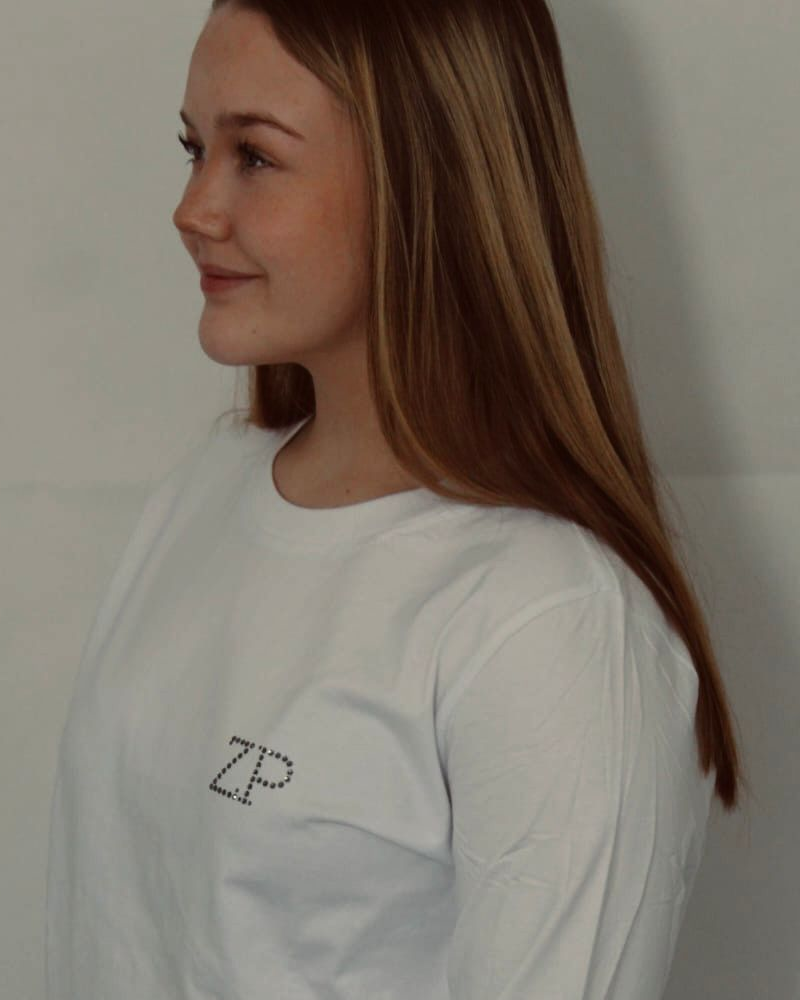 weiss strass klein weiss strass klein ZP Éclat Petit – Longsleeve mit Strass